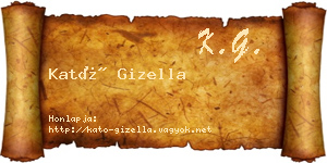 Kató Gizella névjegykártya